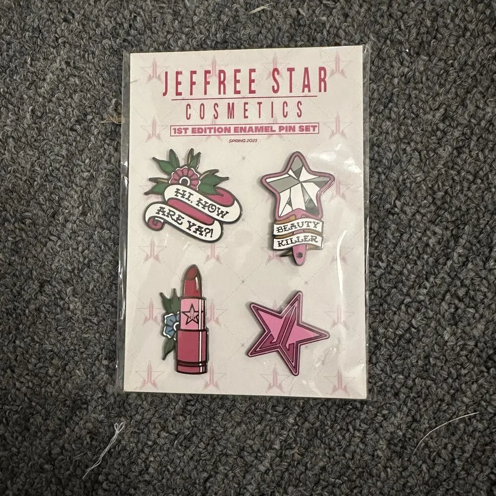 BRAND NEW IN PACKAGE Jeffree Star Cosmetics 1st Edition Enamel Pin Set